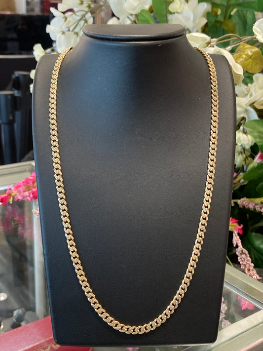 14k Yellow Gold Cuban Chain