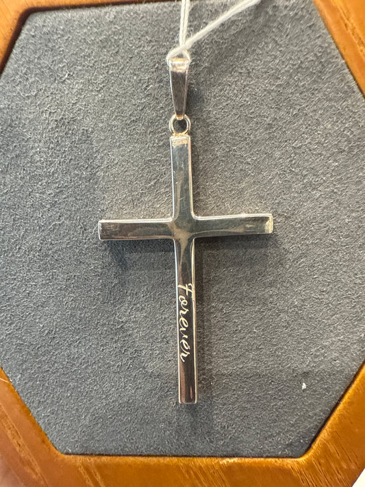 Silver cross charm