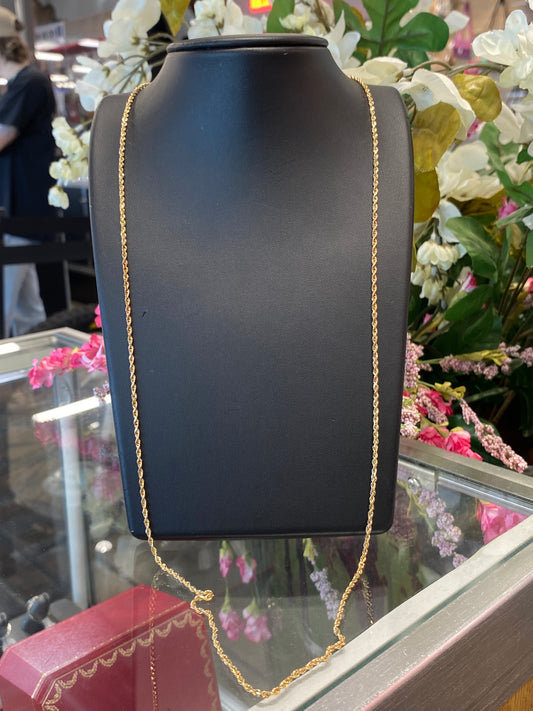 14k Yellow Gold Rope Chain