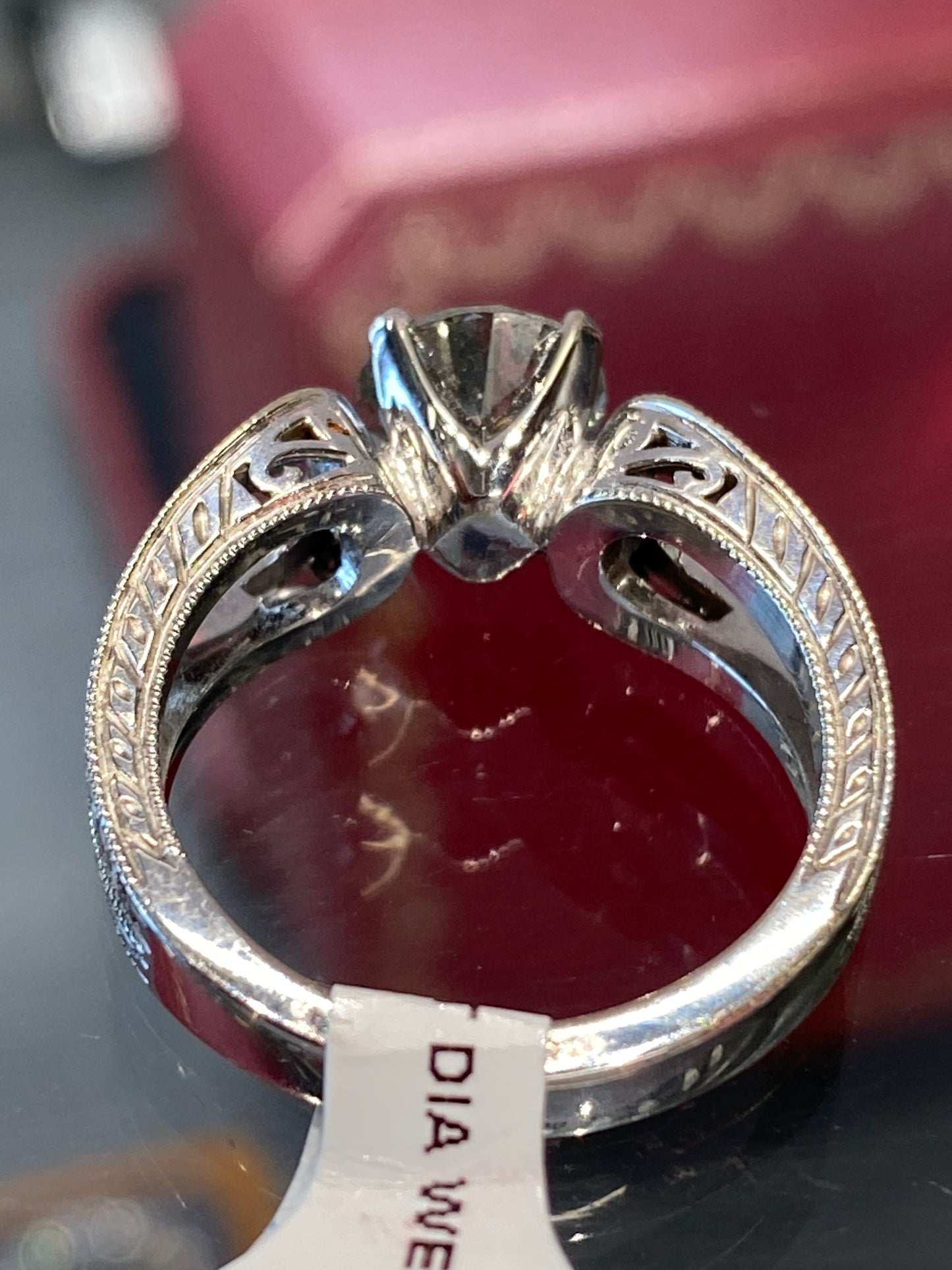 14k White Gold Diamond Engagement Ring