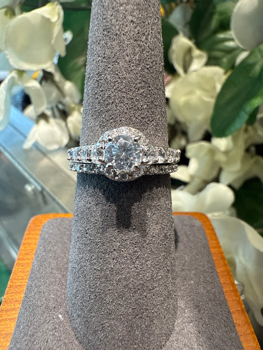 Silver wedding set