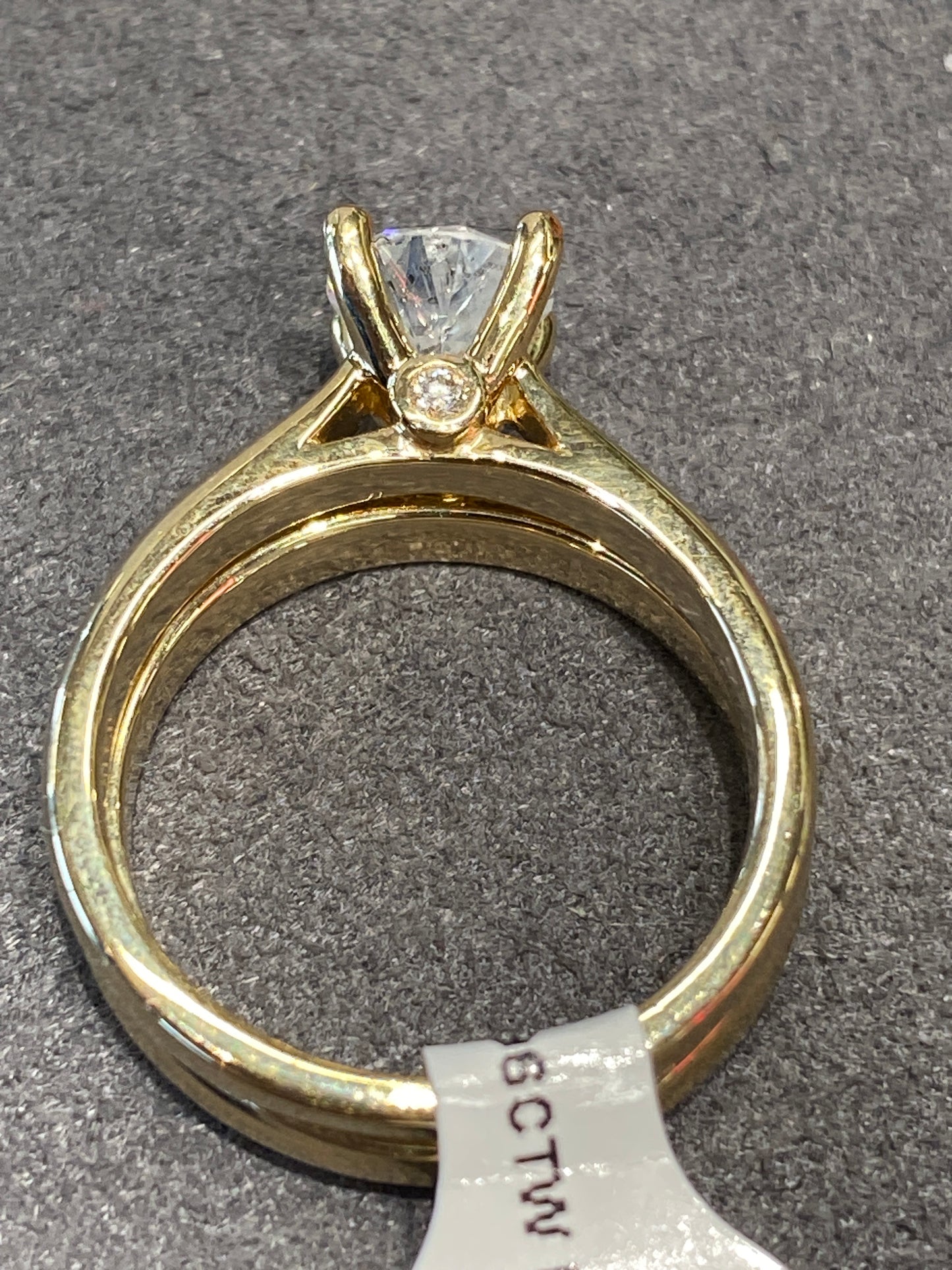 14k Yellow Gold Diamond Wedding Set