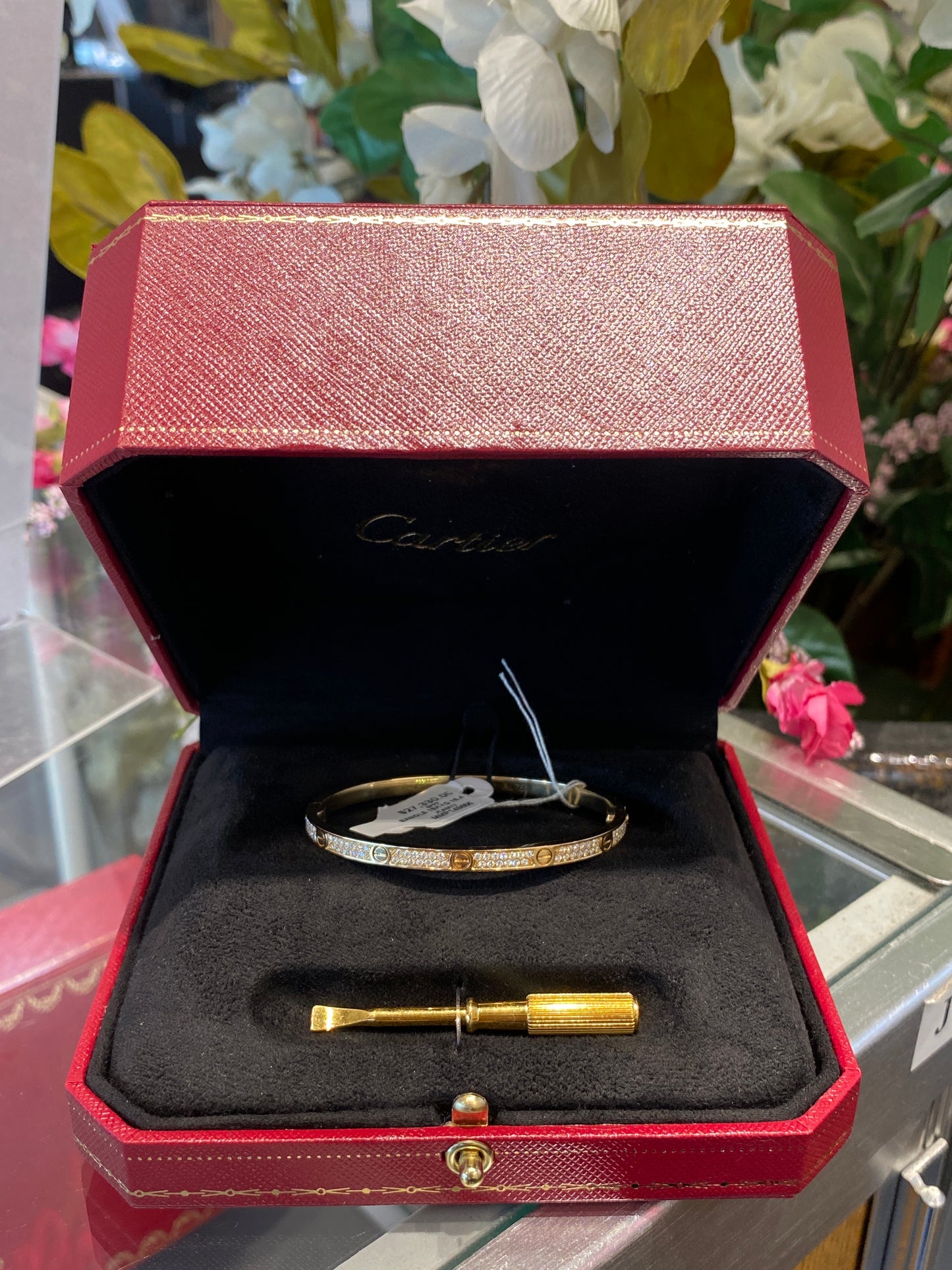 18k Yellow Gold Cartier Love Bracelet With Diamonds