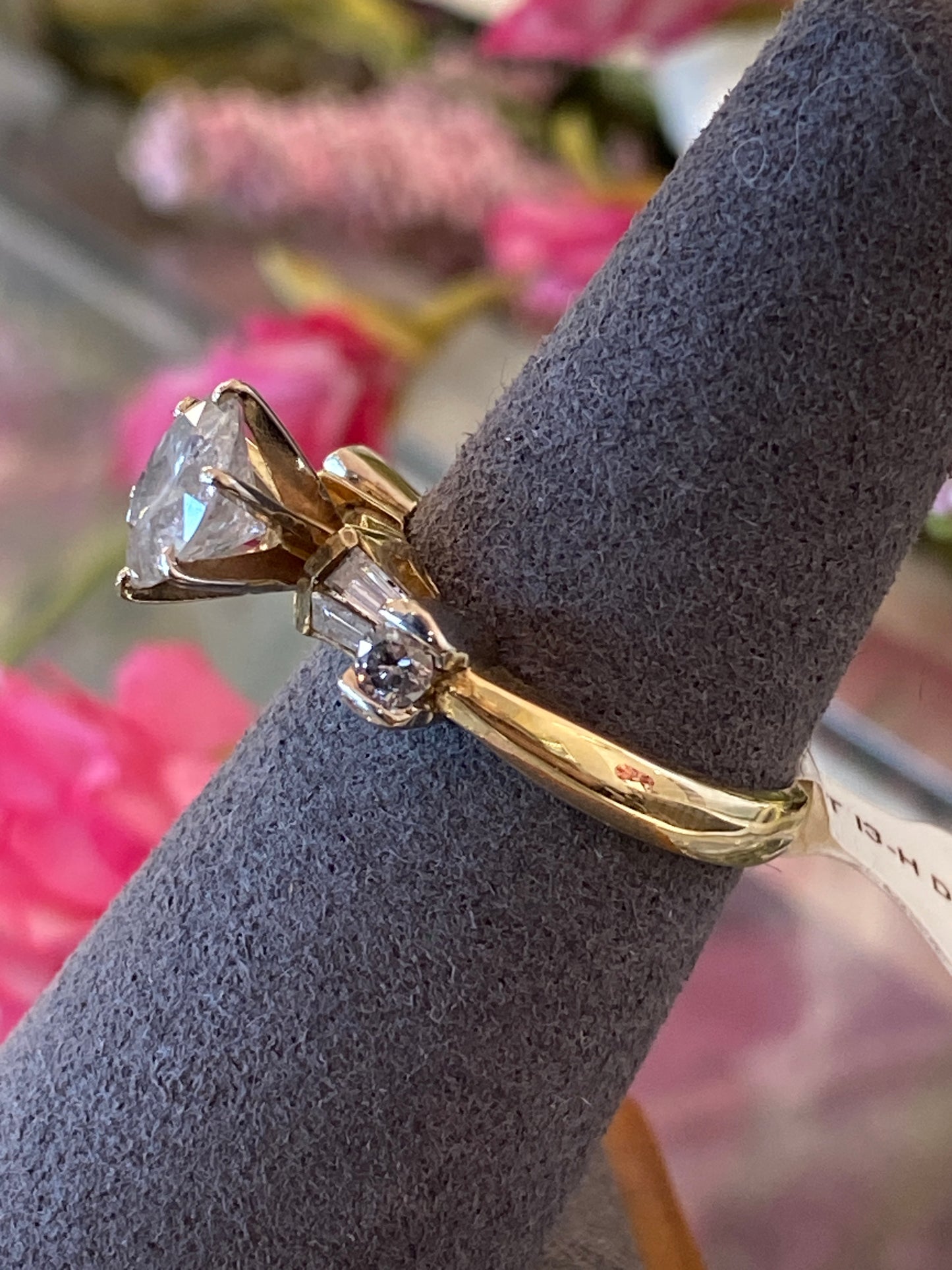 14k Yellow Gold Diamond Engagement Ring