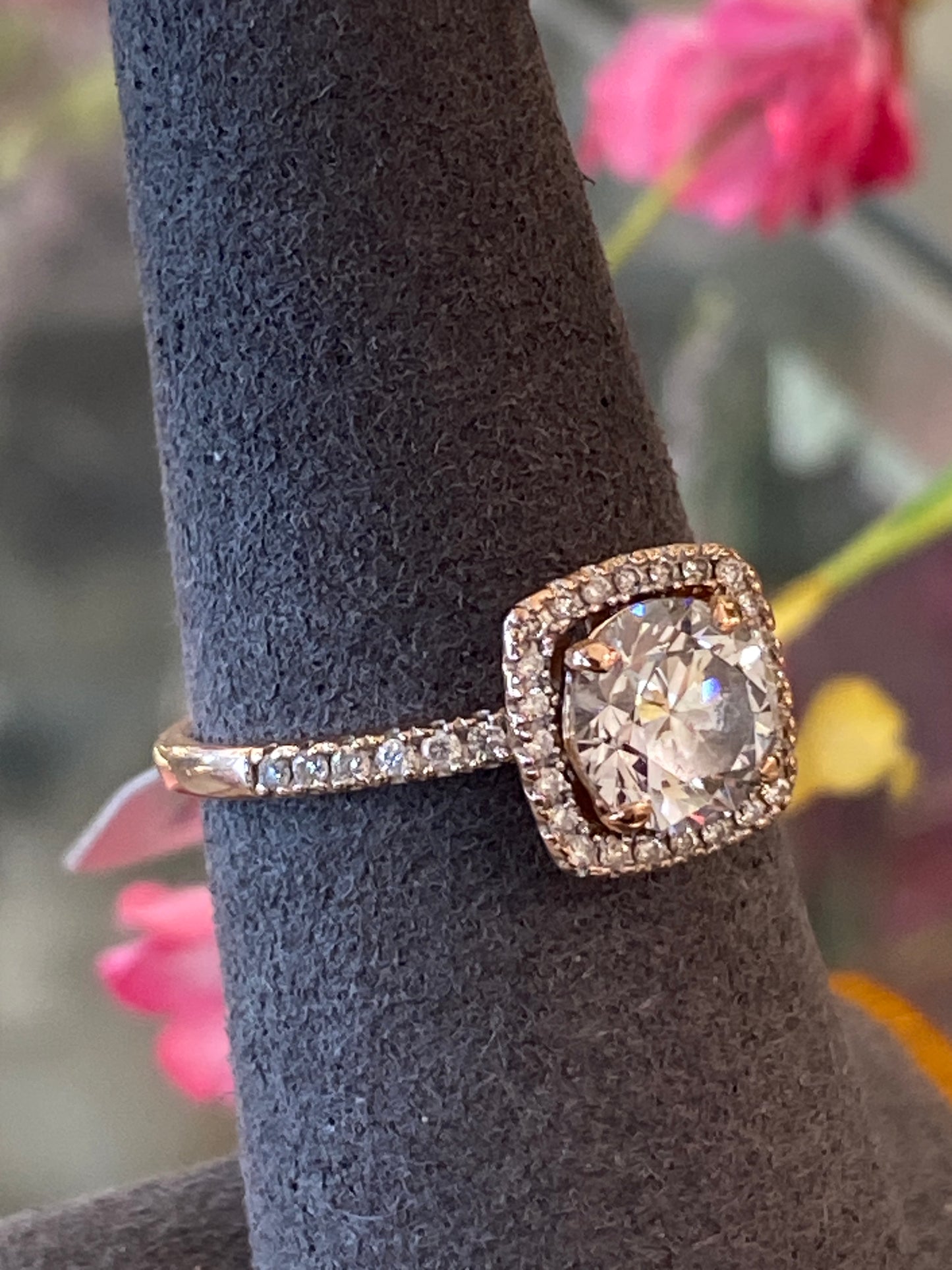 14k Rose Gold Diamond Engagement Ring