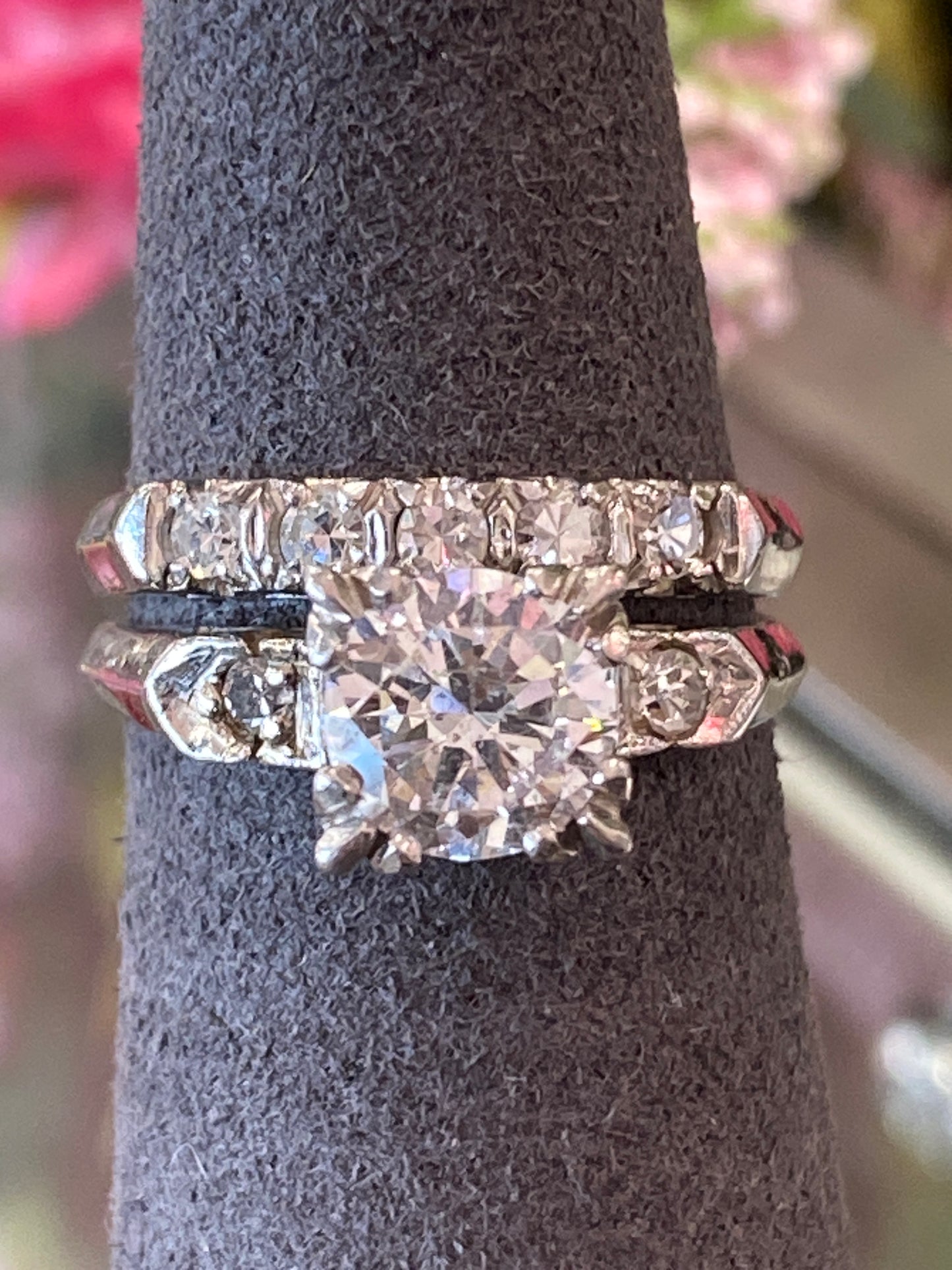 Platinum Diamond Wedding Set
