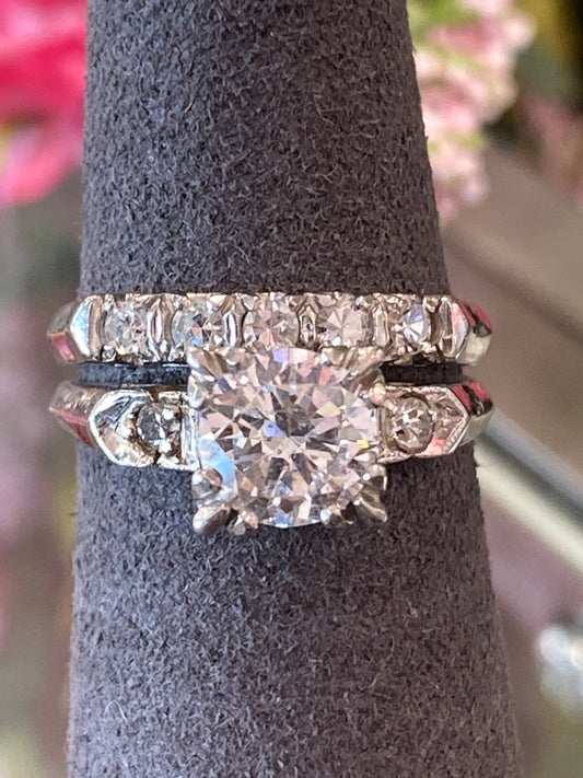 Platinum Diamond Wedding Set