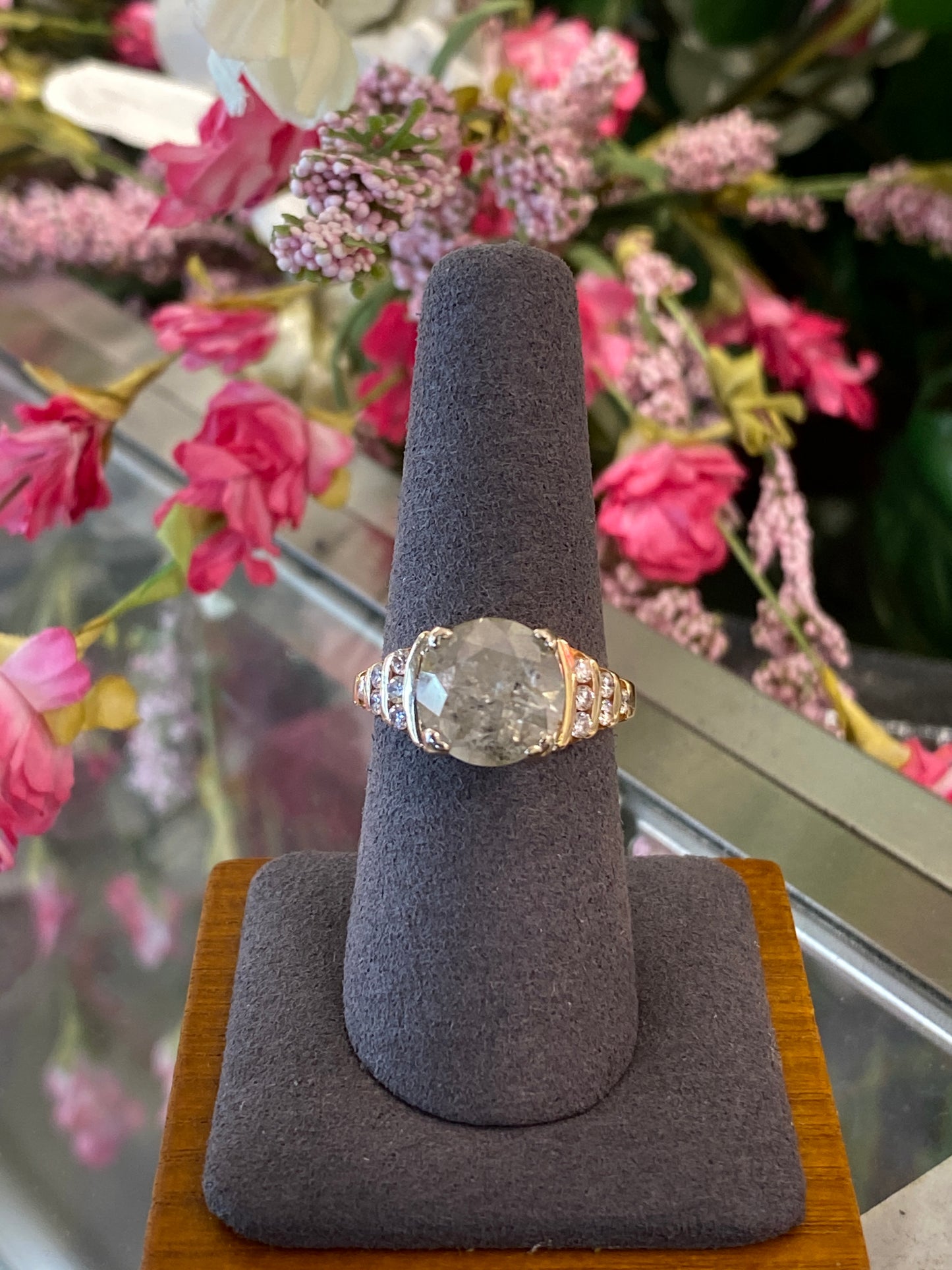 14k Yellow Gold Diamond Engagement Ring