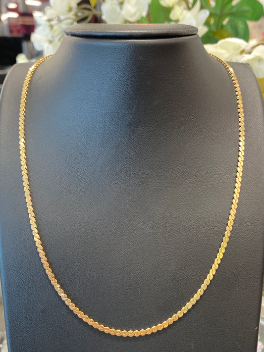 14k Yellow Gold Serpentine Chain