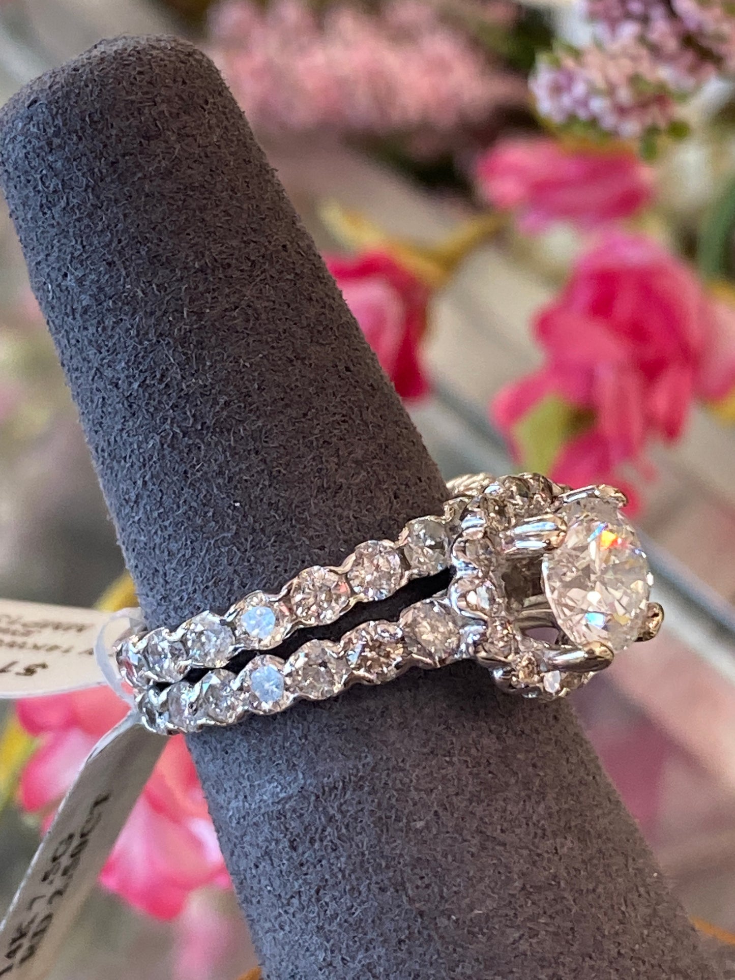 14k White Gold Diamond Wedding Set