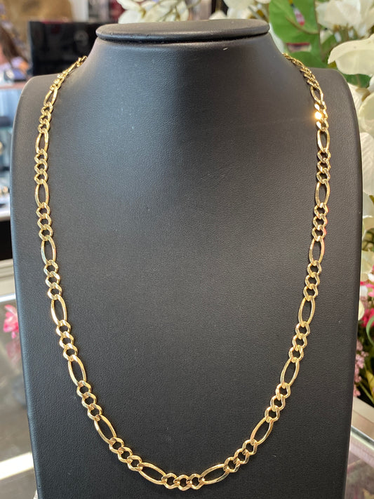14k Yellow Gold Fígaro Chain