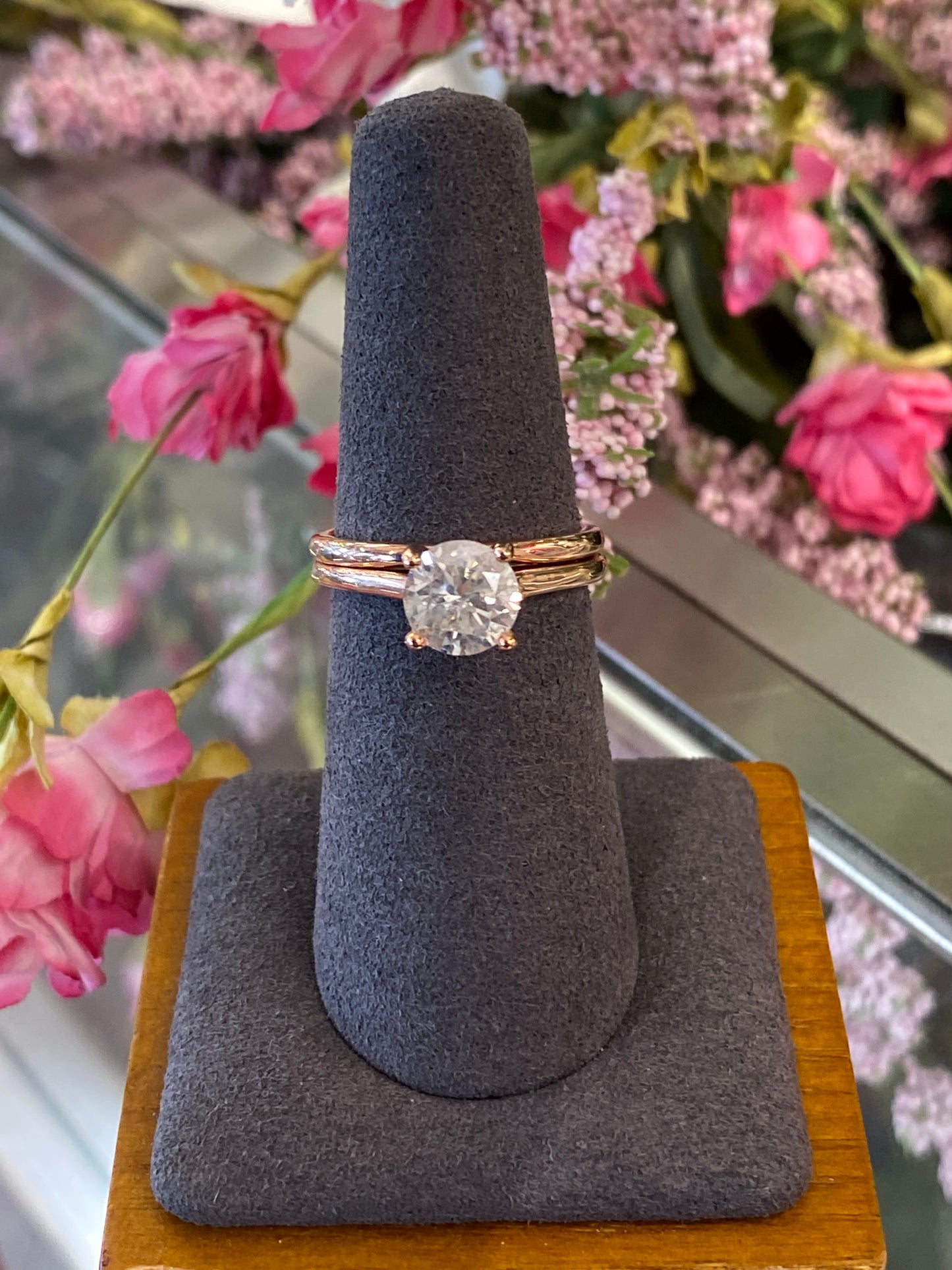 14k Rose Gold Diamond Wedding Set