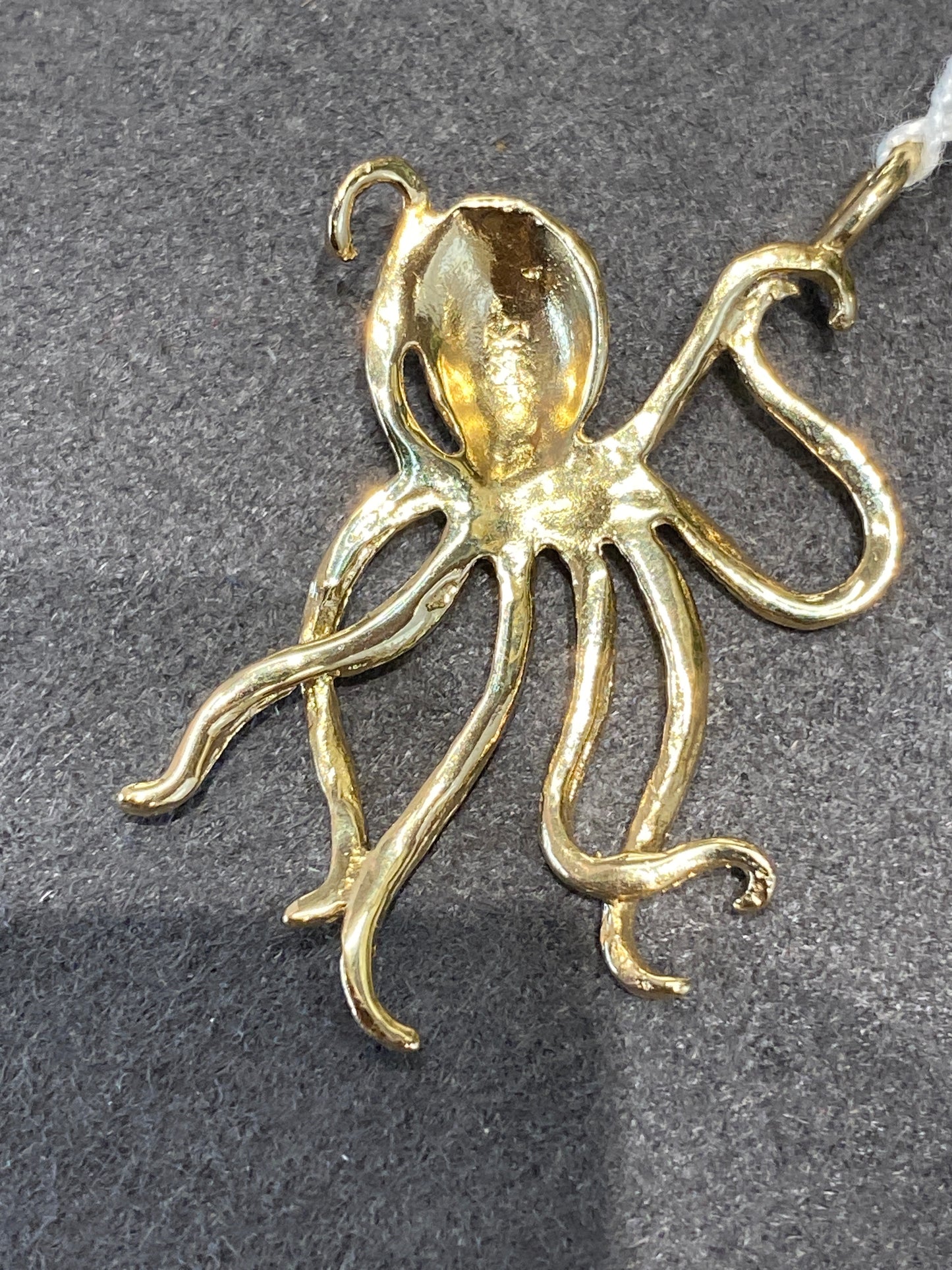 14k Yellow Gold Octopus Pendant