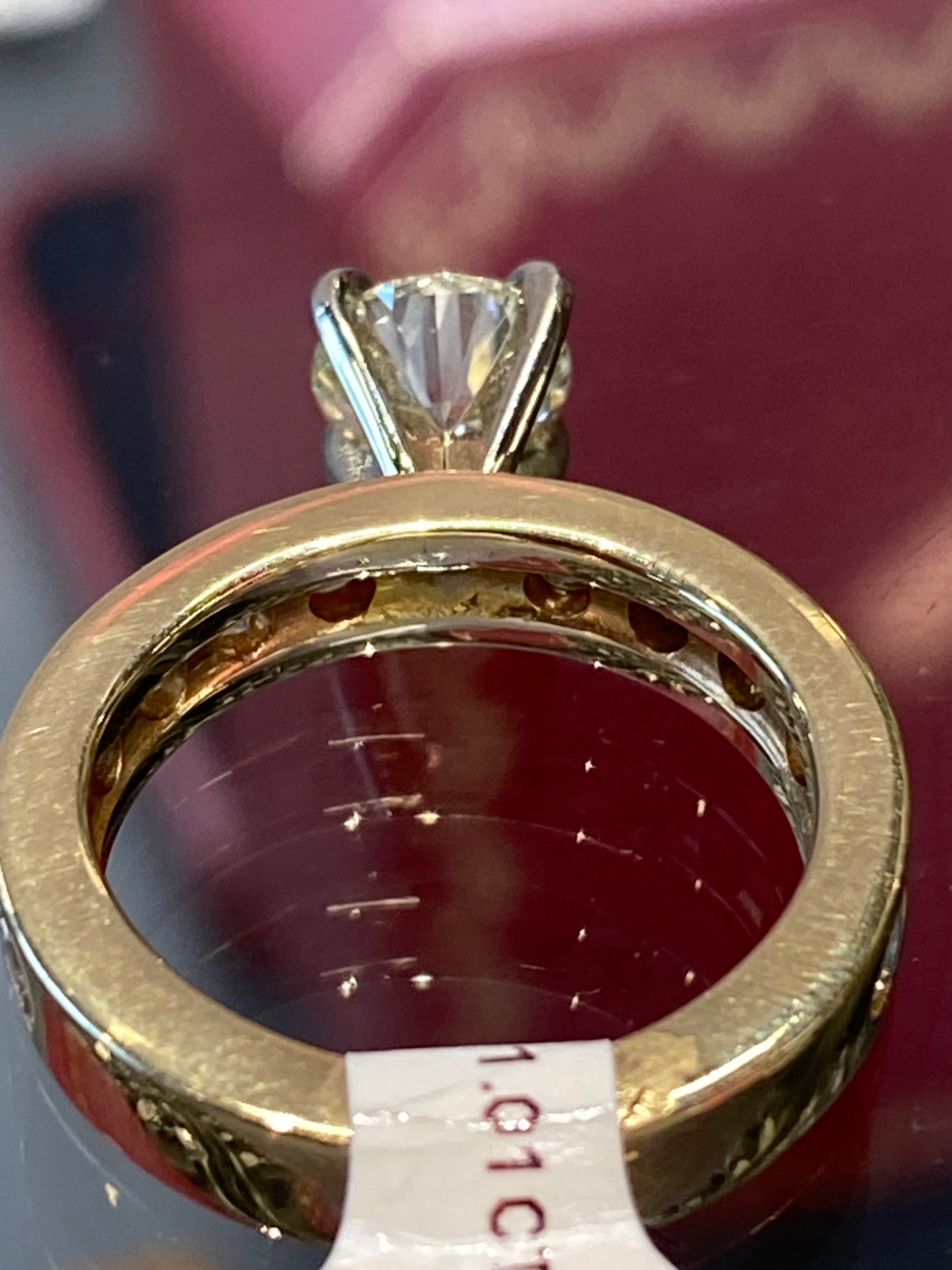 14k Yellow Gold Diamond Engagement Ring