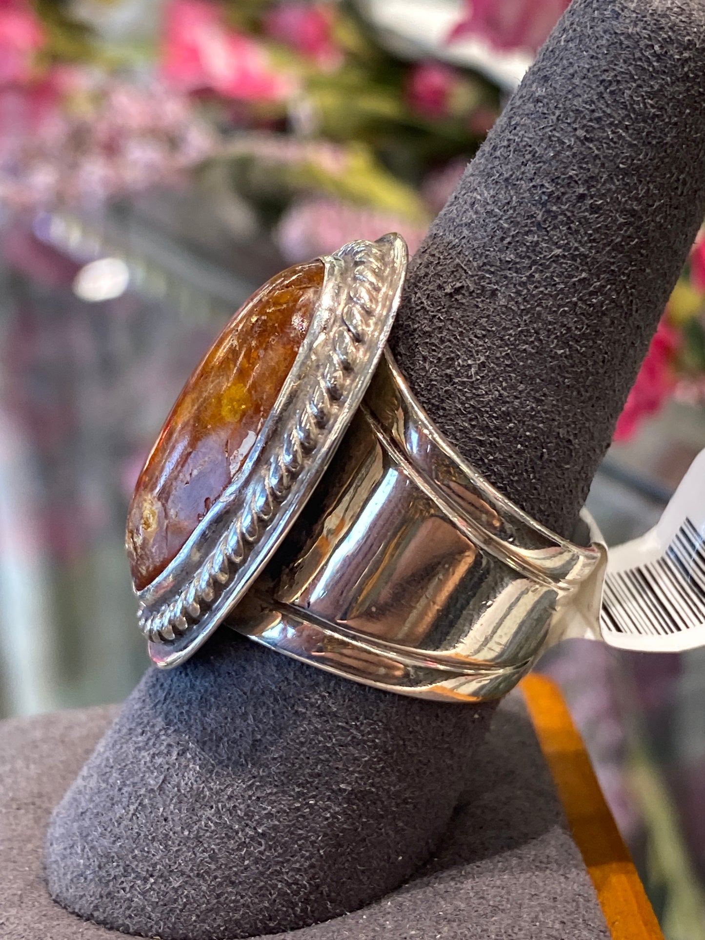 Silver Ring With Colored Stone