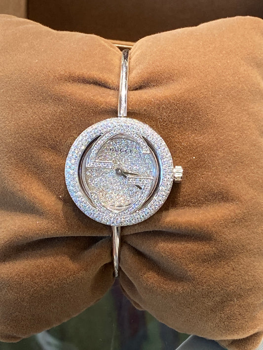 18k White Gold Gucci Play Diamond Watch