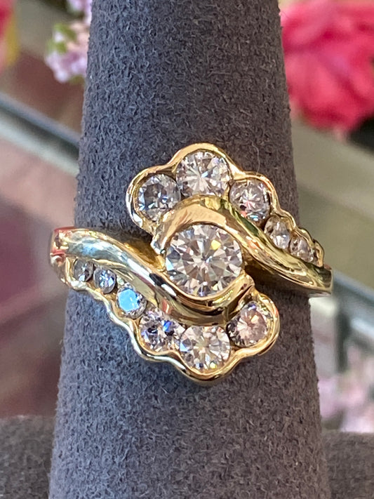 14k Yellow Gold Diamond Ring