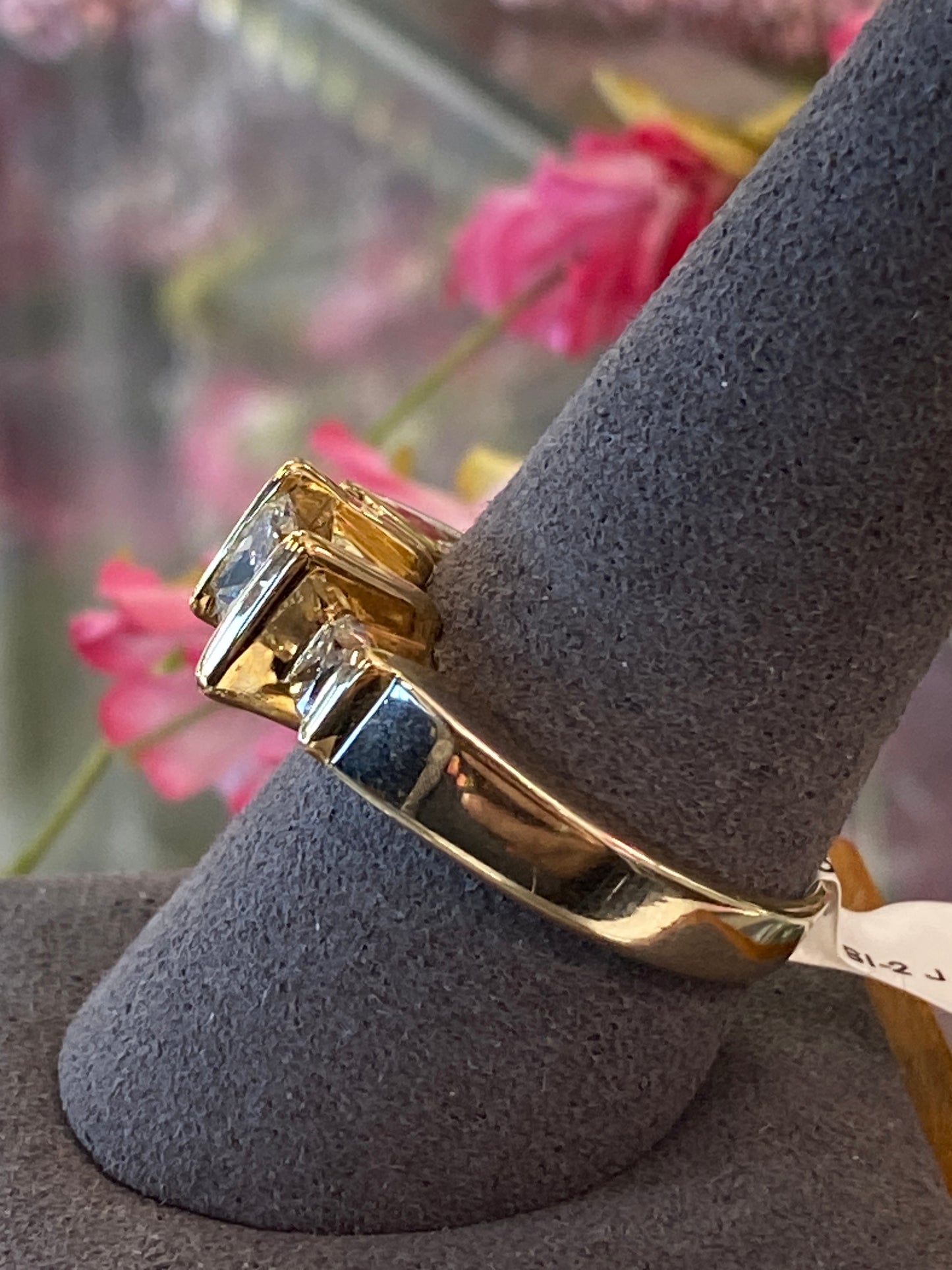 14k Two Tone Diamond Engagement Ring