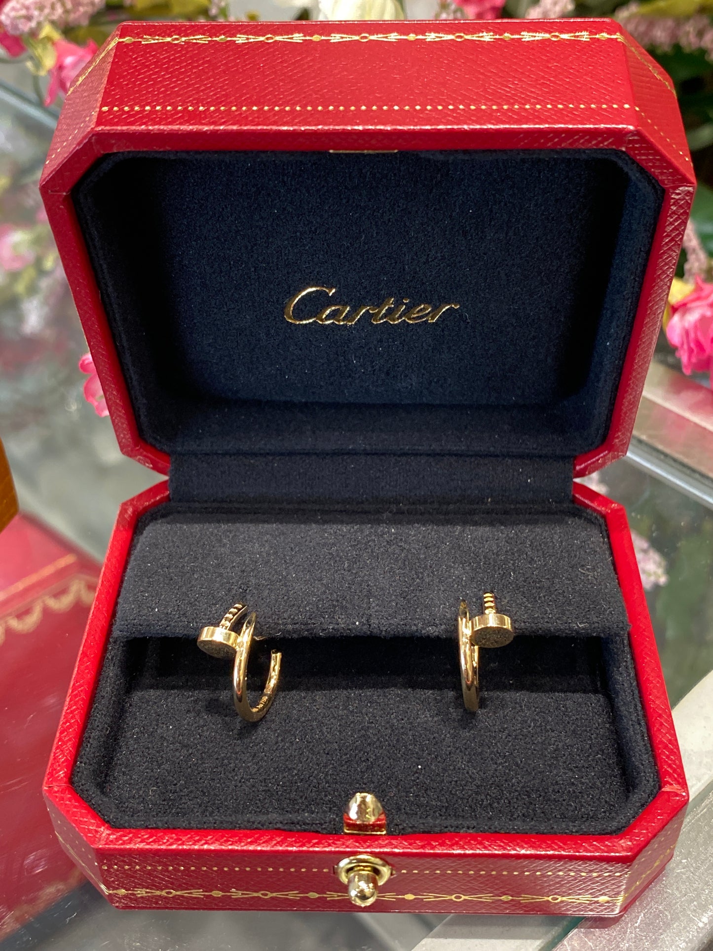 18k Cartier Earrings With Box