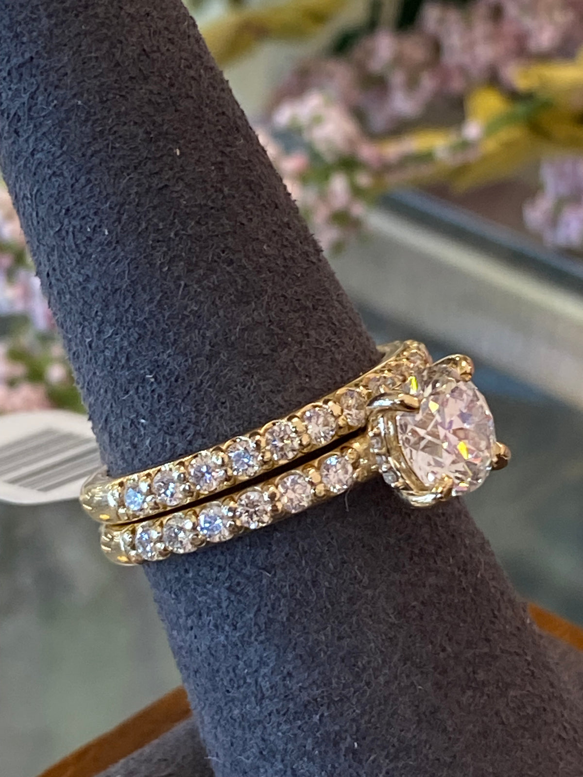 14k Yellow Gold Diamond Wedding Set