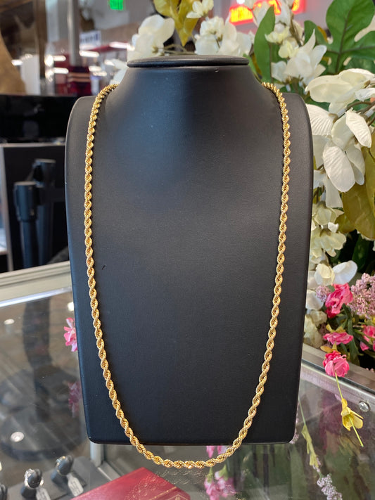 10k Yellow Gold Rope Chain