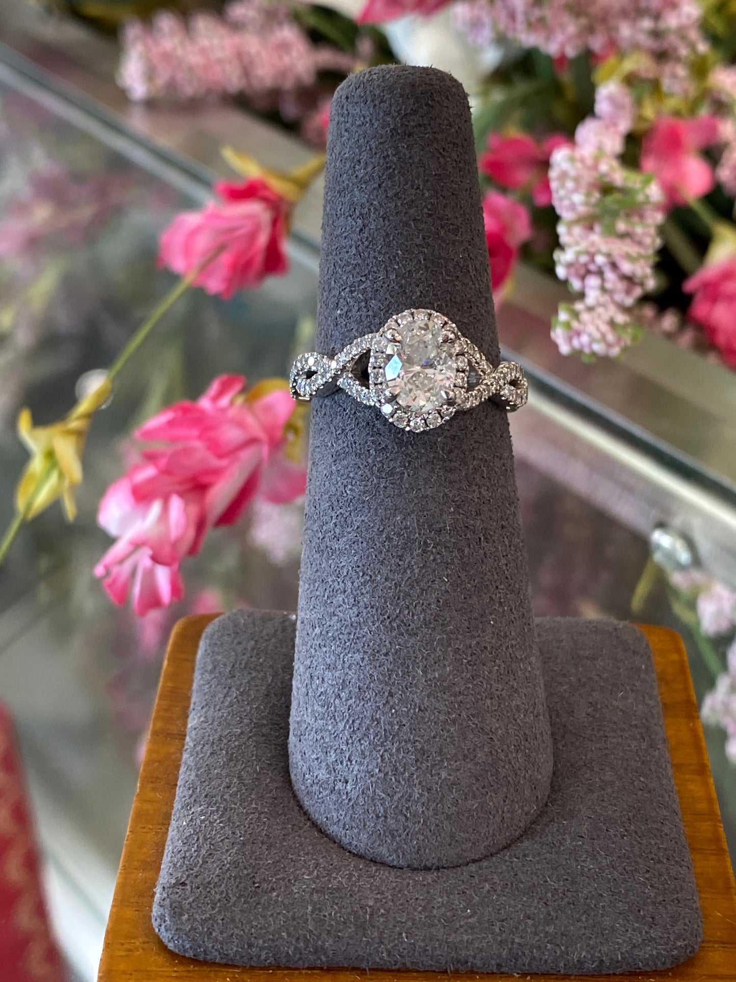 14k White Gold Diamond Engagement Ring