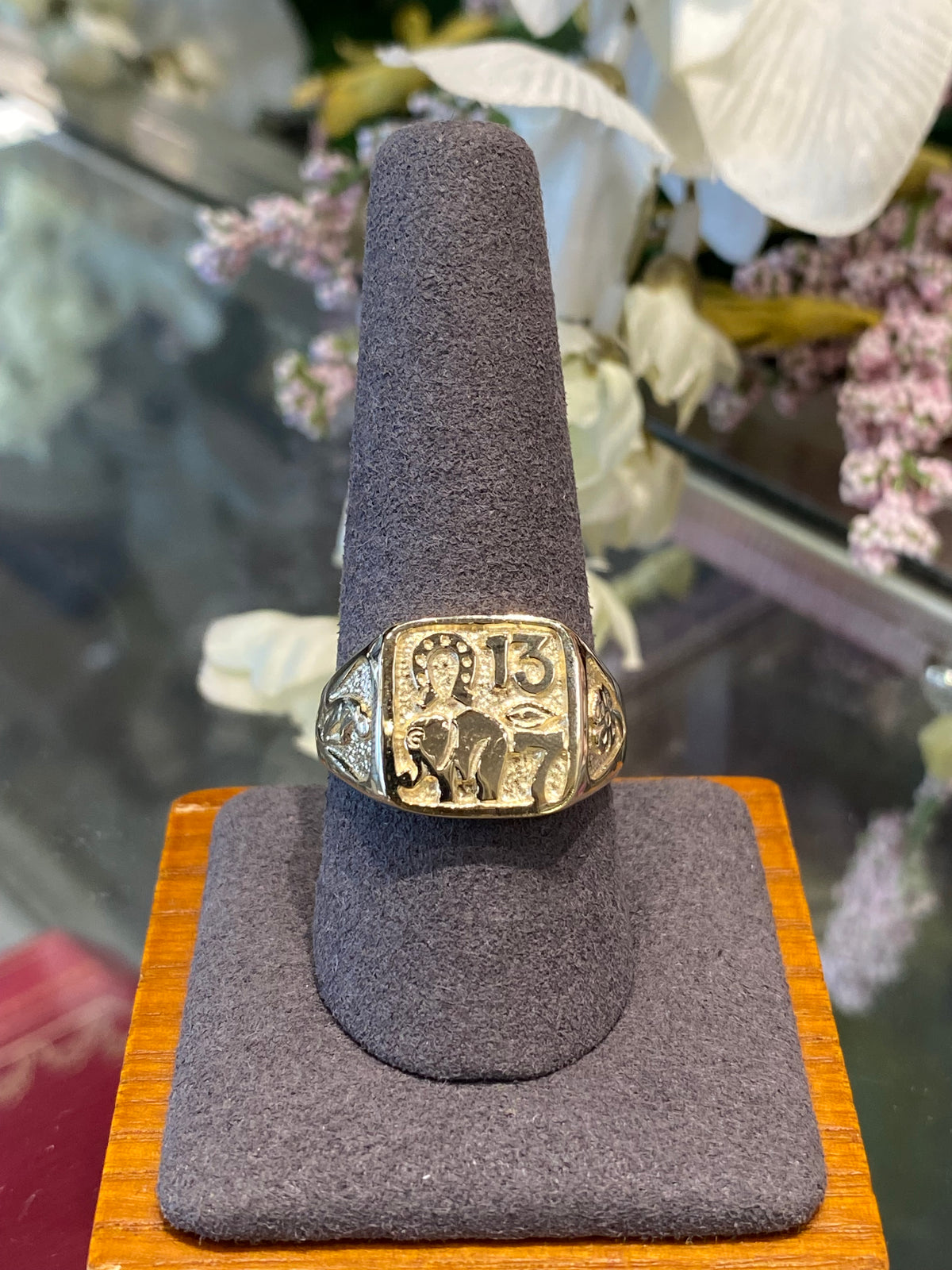 14k Yellow Gold Luck Ring