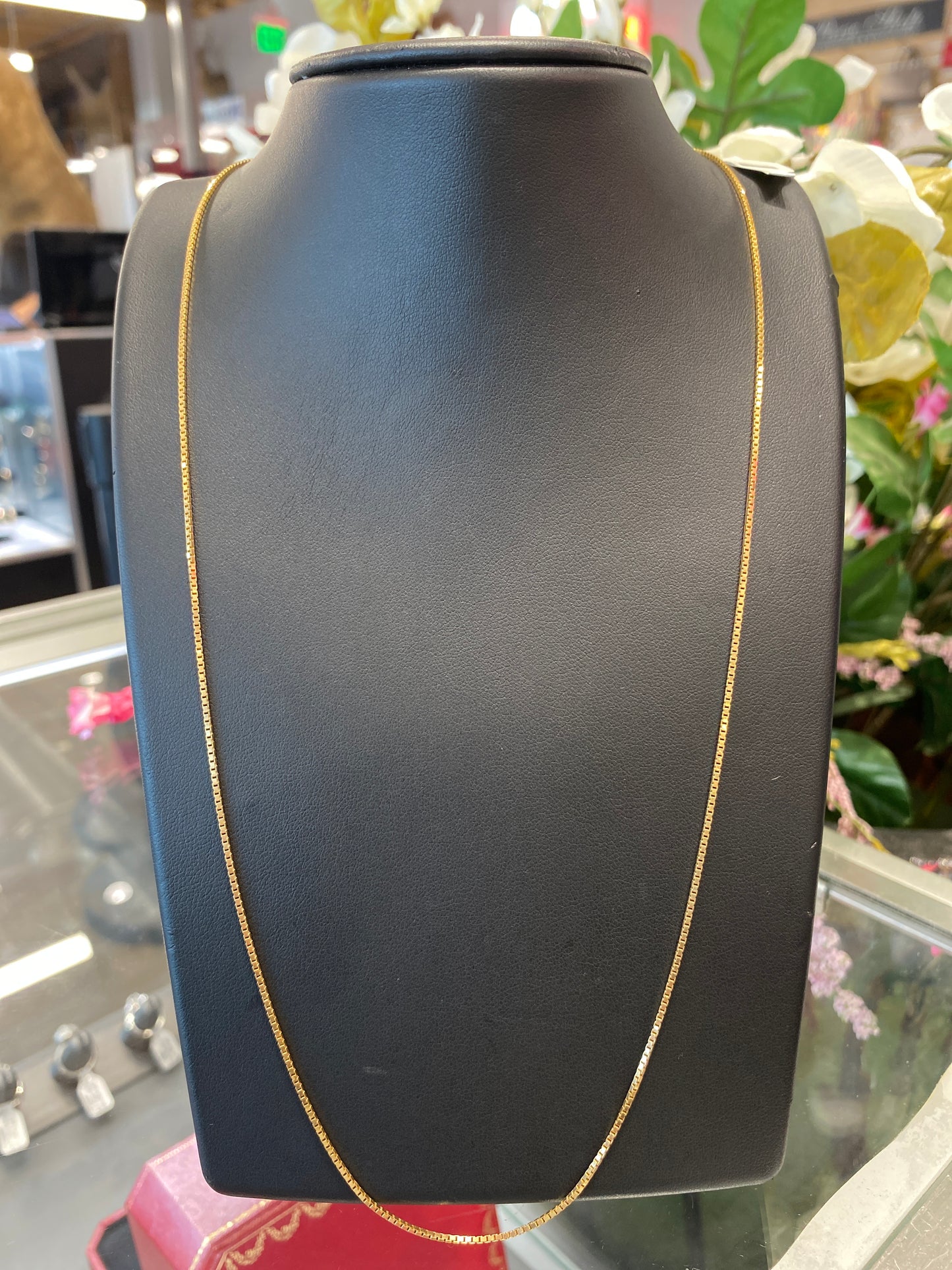 14k Yellow Gold Box Link Chain