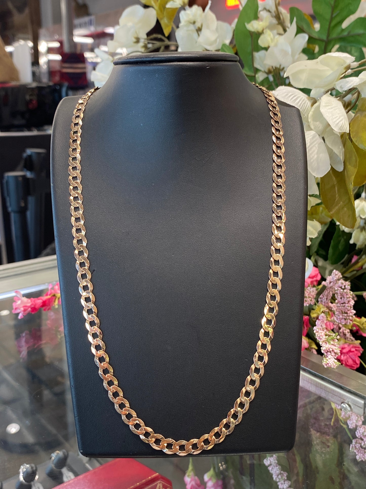 10k Rose Gold Curb Chain