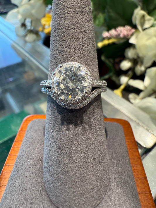 White gold engagement set