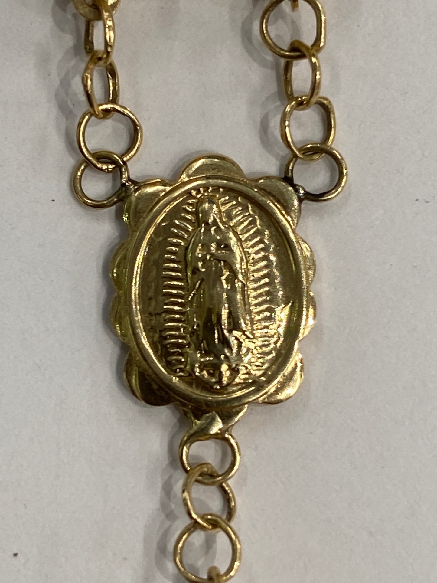 14k Tri Gold Rosary