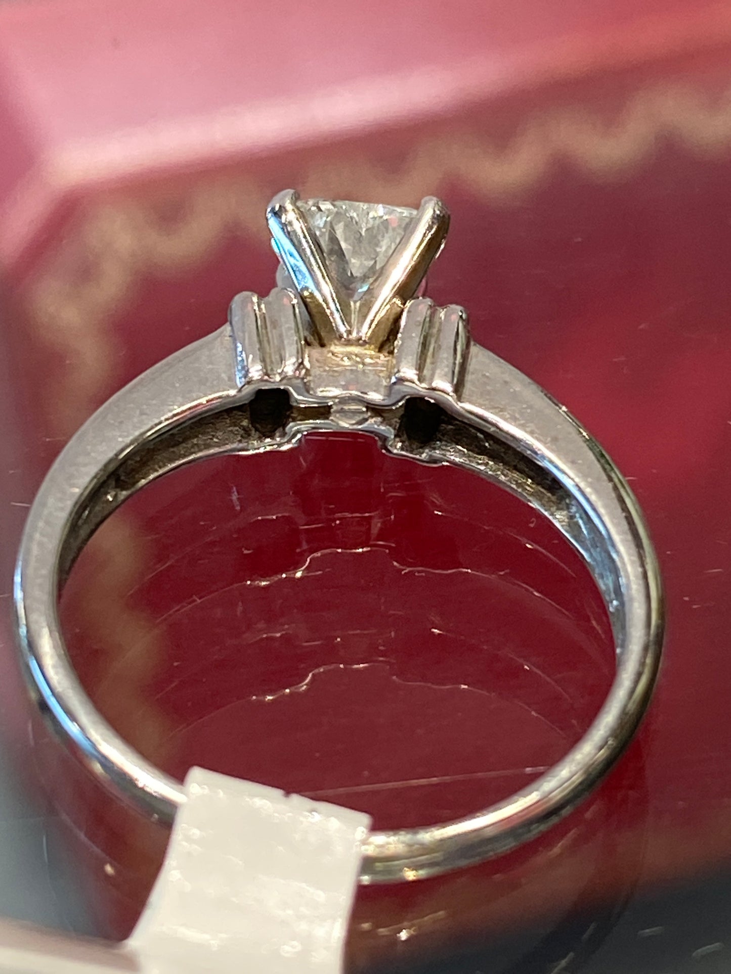 14k White Gold Heart Diamond Engagement Ring
