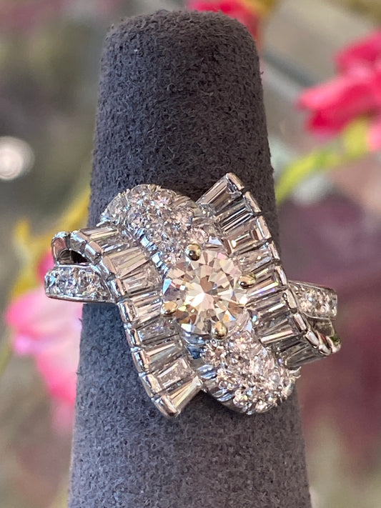 Platinum Diamond Fashion Ring