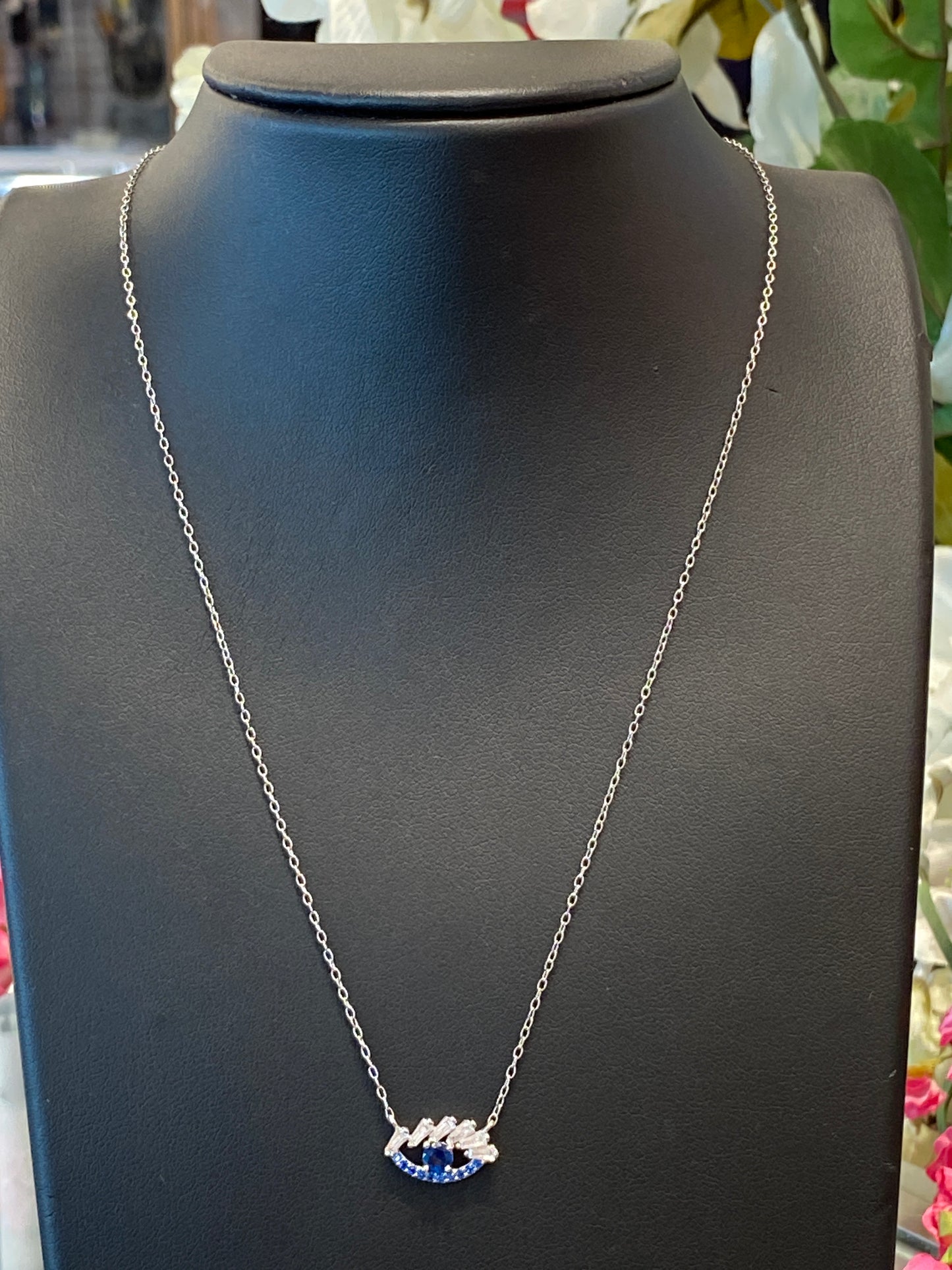 Silver Chain W/ Eye Pendant