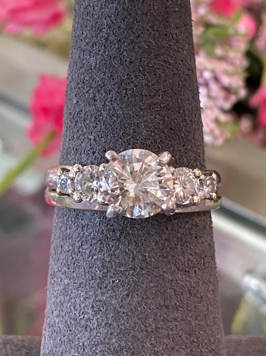 Platinum & 14k White Gold Diamond Wedding Set