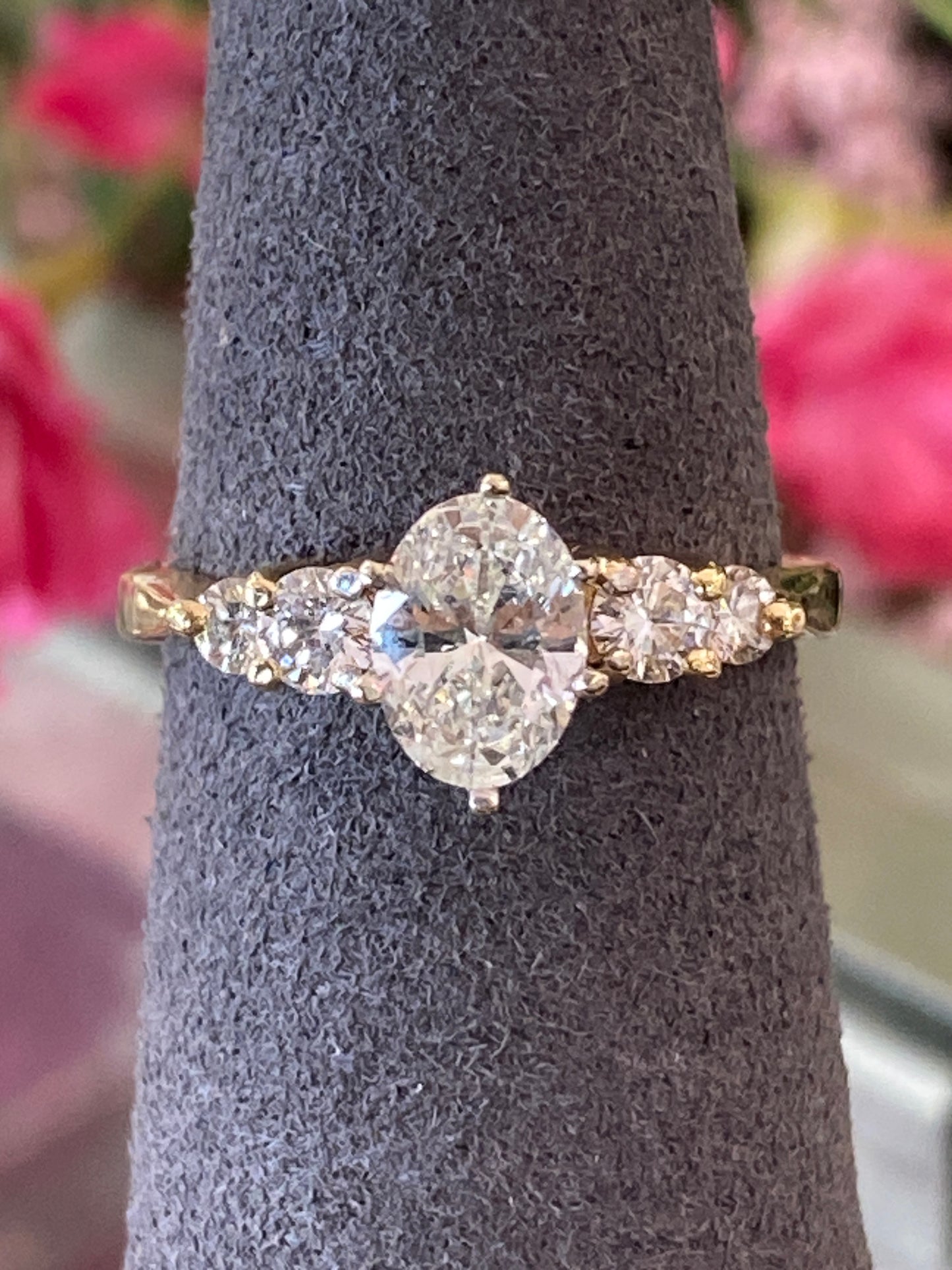 14k Yellow Gold Diamond Engagement Ring