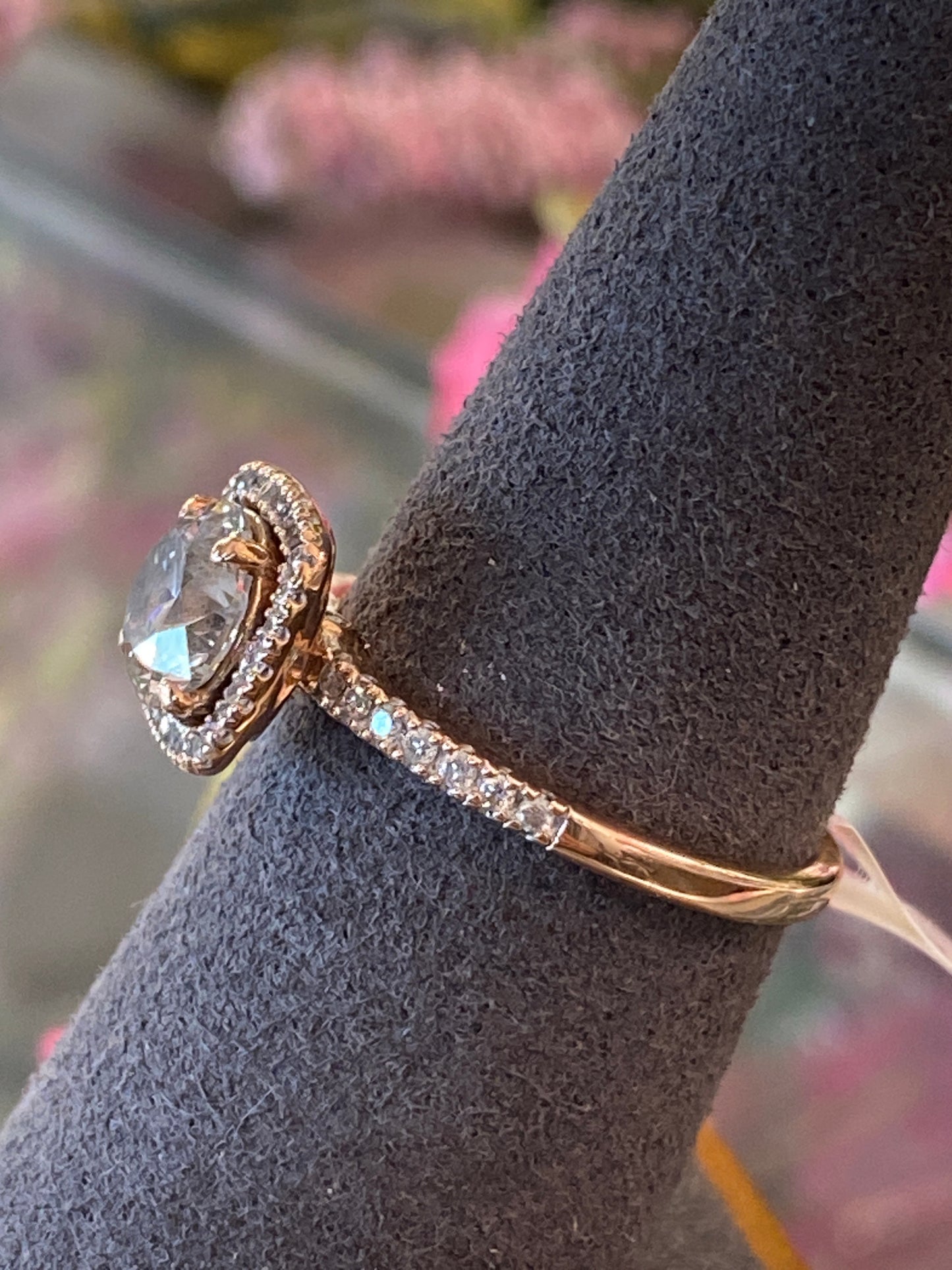 14k Rose Gold Diamond Engagement Ring