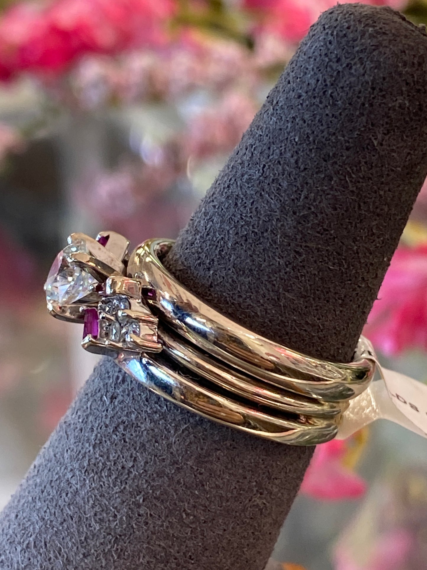 14k White Gold Diamond Wedding Set