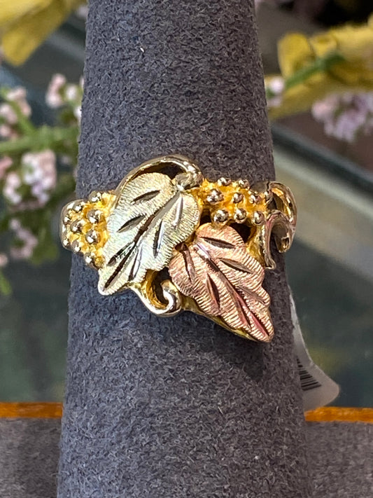 10k Two Tone Black Hills Gold Ring