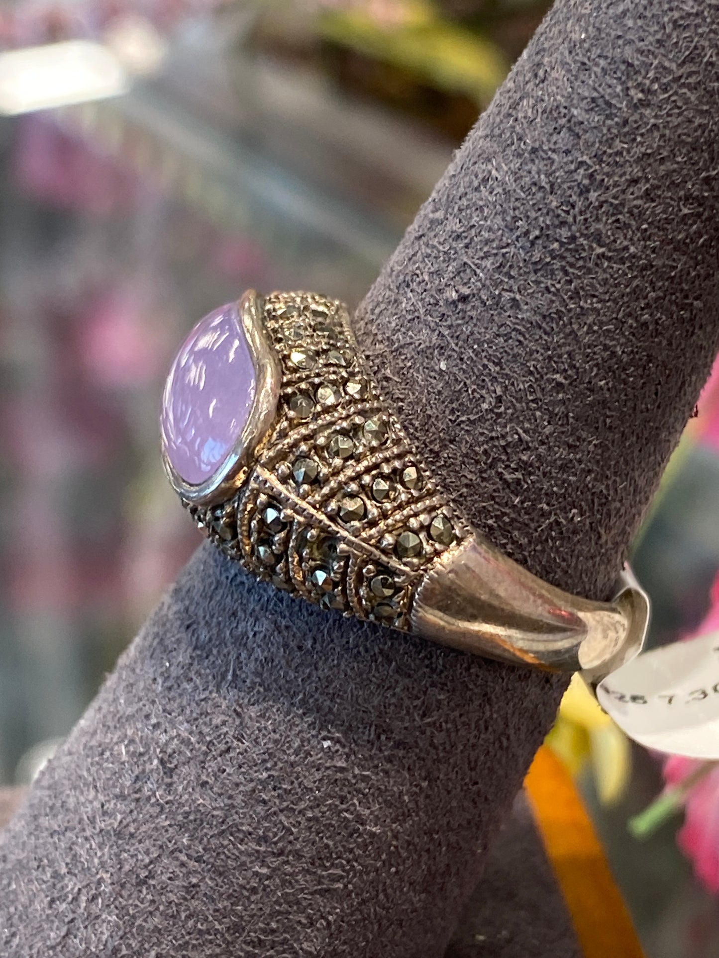 Silver Ring With Colored Stones