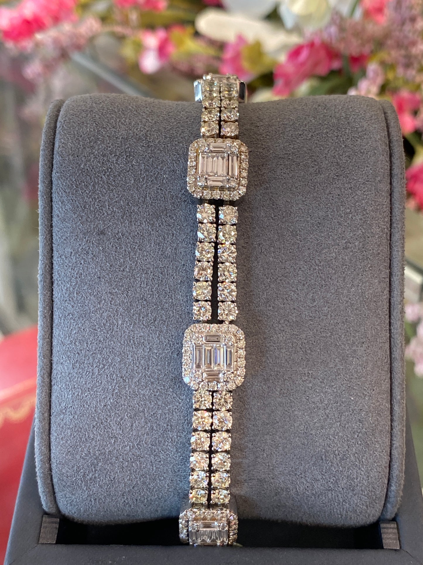 14k White Gold Diamond Bracelet