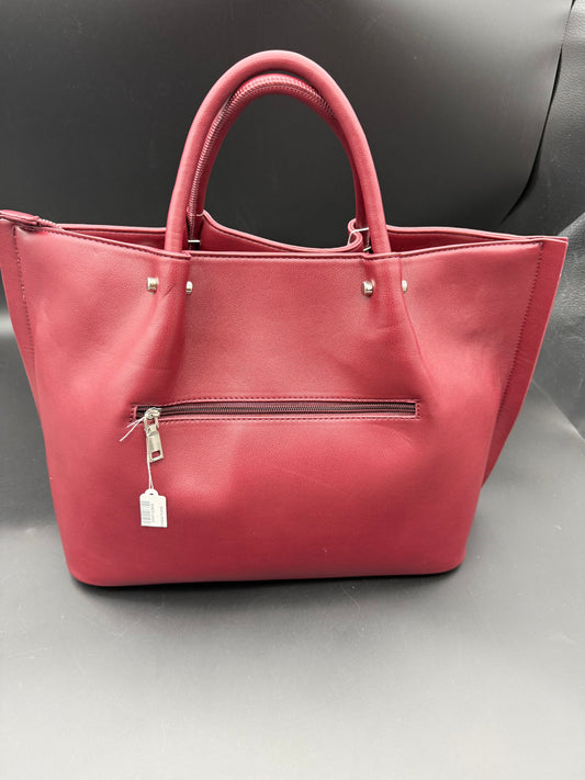 Burgundy handbag