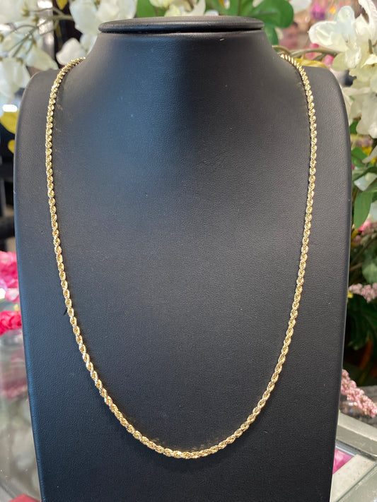 14k Yellow Gold Rope Chain