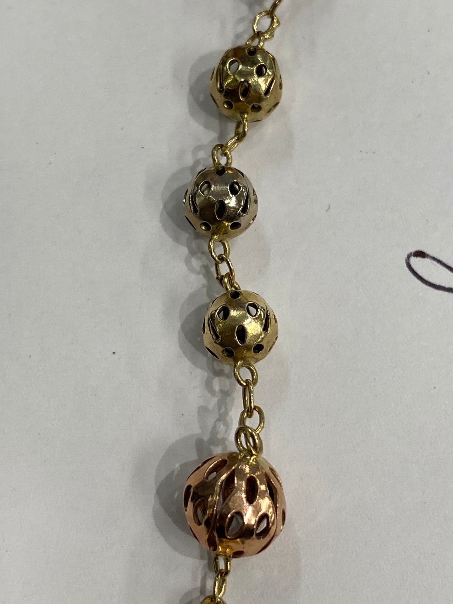 14k Tri Gold Rosary