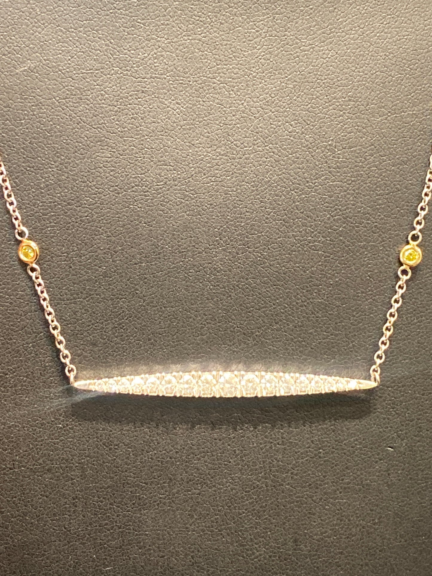 14k Two Tone Chain W/Diamond Pendant