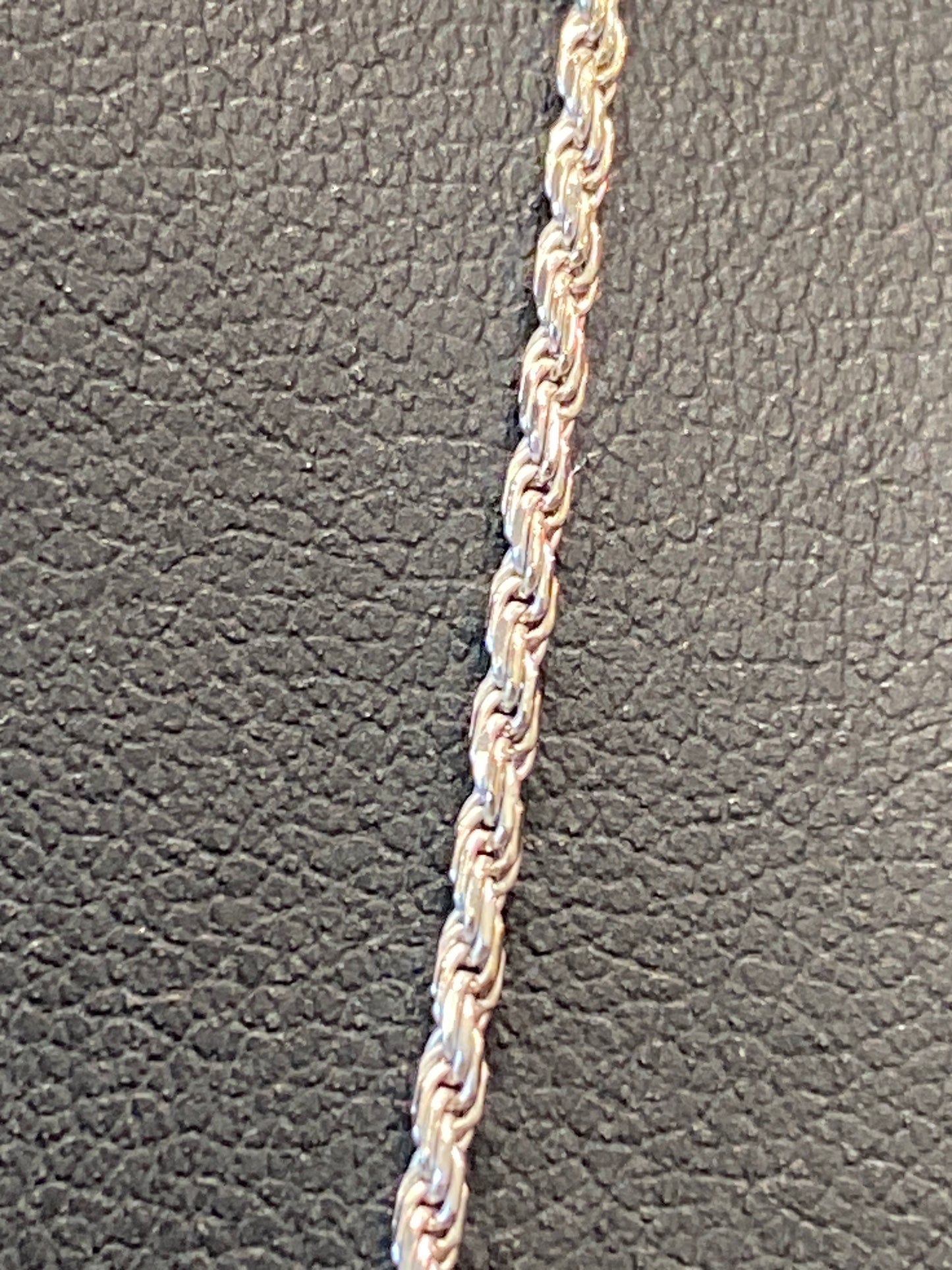 4 Grams Of 14K White Gold Rope Chain