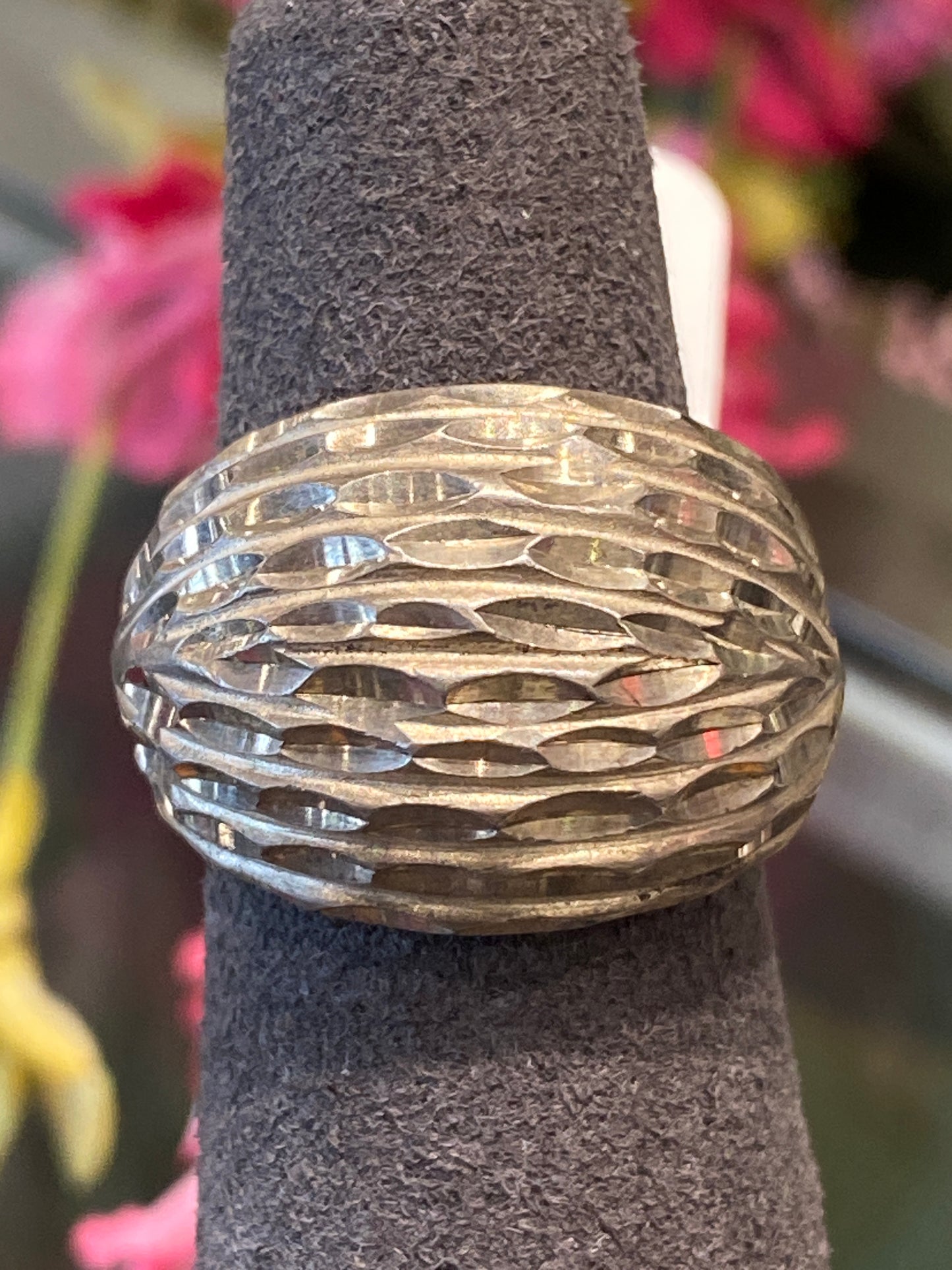 Silver Dome Design Ring