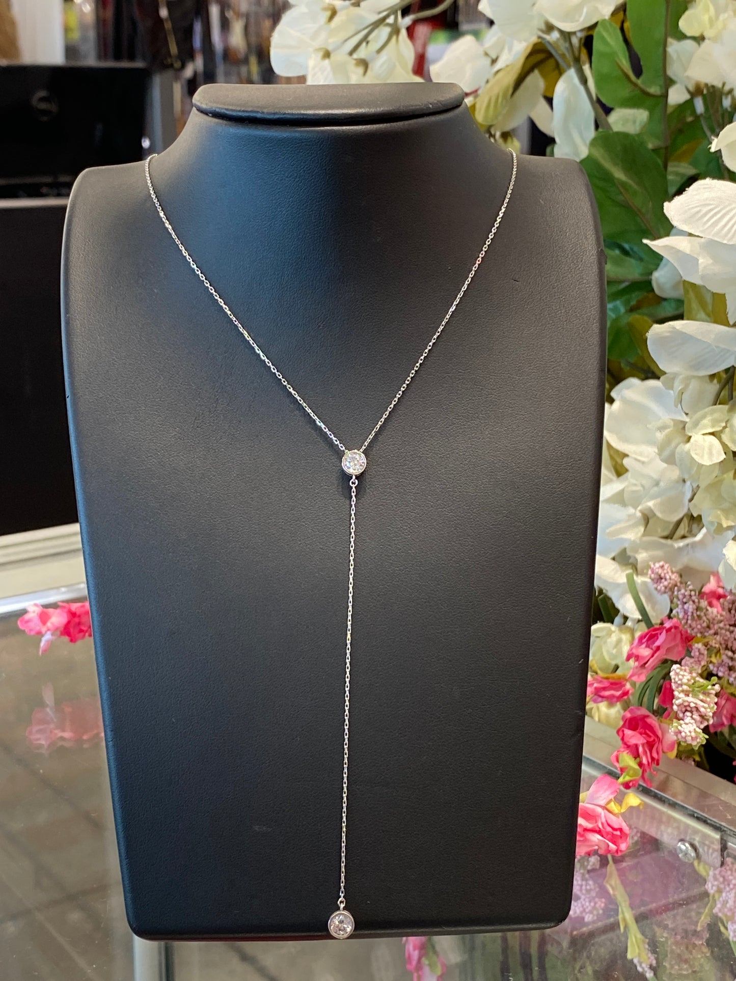 Silver Chain With Cubic Zirconias
