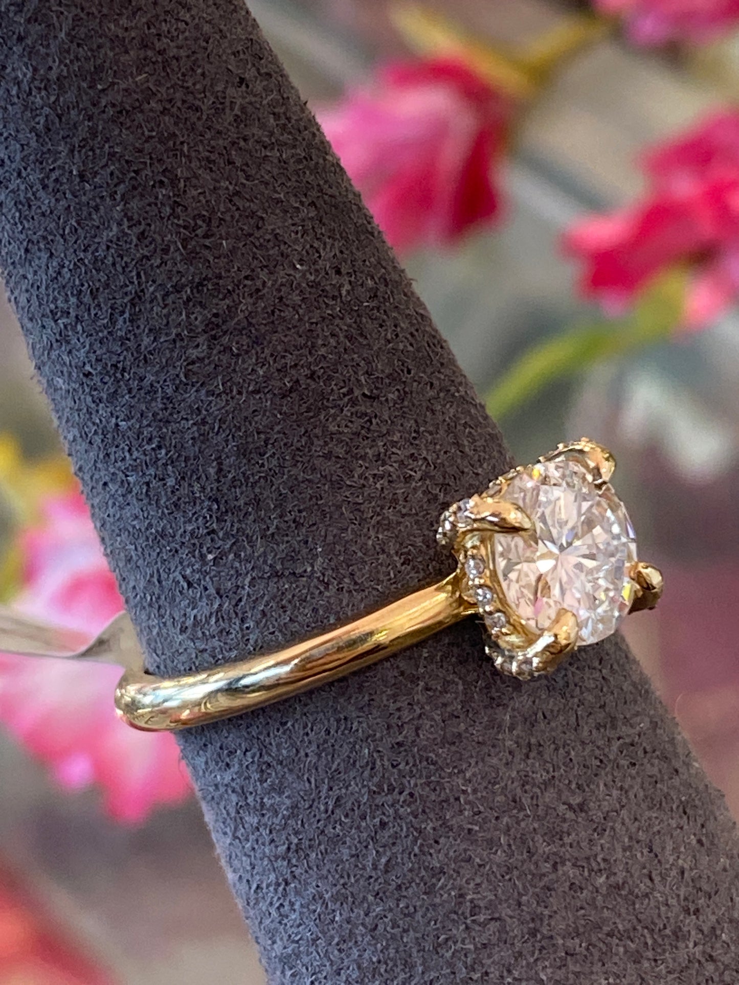 14k Yellow Gold Diamond Engagement Ring