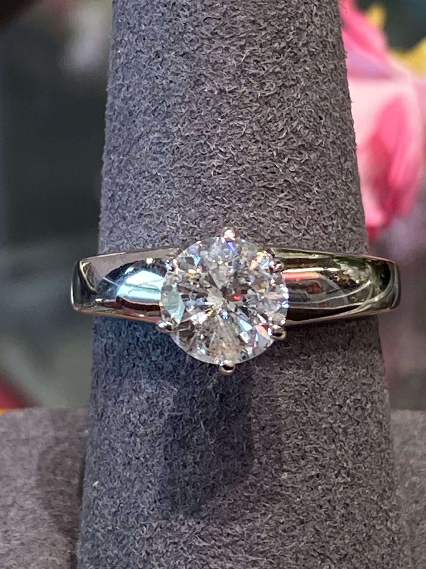 14k White Gold Diamond Engagement Ring